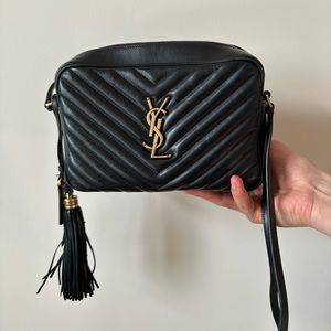 YSL Lou Camera  bag in quilted leather.